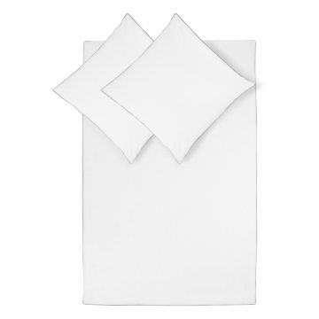 Lenjerie de pat din bumbac percale Westwing Collection, 200 x 200 cm, alb