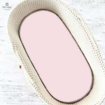 Cearceaf cu elastic pentru landou 80x35 cm din jerseu pink MimiNu