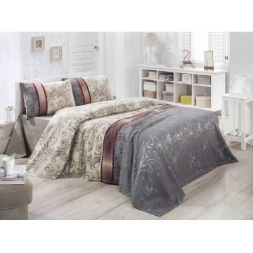 Cuvertura de pat, Victoria, Hurrem, 160x230 cm, 100% bumbac, 260 gr/m², multicolor