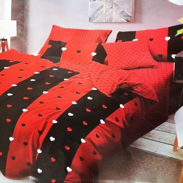 LENJERIE DE PAT COCOLINO - RED WHITE BLACK HEARTS