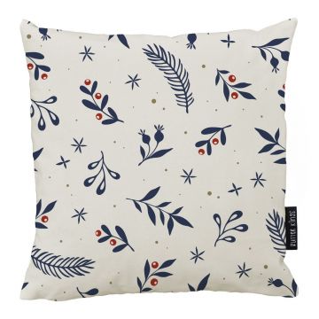 Pernă decorativă de Crăciun 50x50 cm Merry Blue Christmas - Butter Kings
