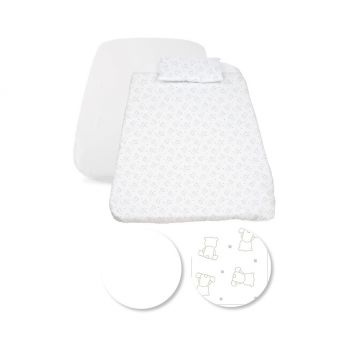 Set lenjerie patut Chicco Next 2 Me Forever 3 piese Bear 0luni+
