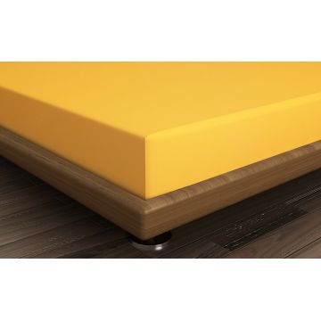 Cearceaf de pat cu elastic, 180x200 cm, 100% bumbac ranforce, Patik, Mustard, galben mustar Cearceaf de pat cu elastic, 180x200 cm, 100% bumbac ranforce, Patik, Mustard, galben mustar