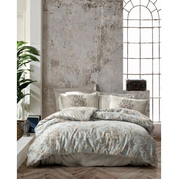 Lenjerie de pat dubla, 6 piese, 200x220 cm, 100% bumbac satinat, Cotton Box, Terry, bej Lenjerie de pat dubla, 6 piese, 200x220 cm, 100% bumbac satinat, Cotton Box, Terry, bej