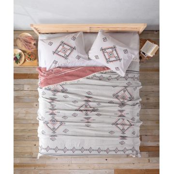 Set cuvertura de pat dubla Pique, 4 piese, 220x240 cm, 100% bumbac, Cotton Box, Edwin, maro scortisoara Set cuvertura de pat dubla Pique, 4 piese, 220x240 cm, 100% bumbac, Cotton Box, Edwin, maro scortisoara