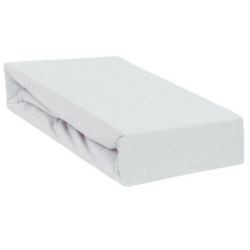 Cearceaf impermeabil cu elastic Qmini pentru patut 120x60 cm din jerseu Grey