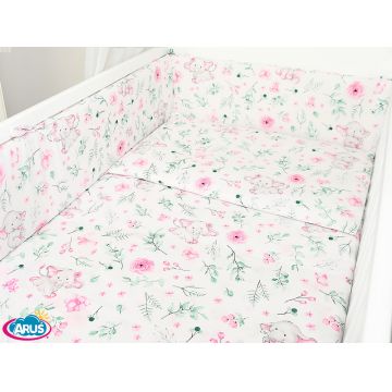 Cearceaf cu elastic 120x60 cm Pink Little Jars 150