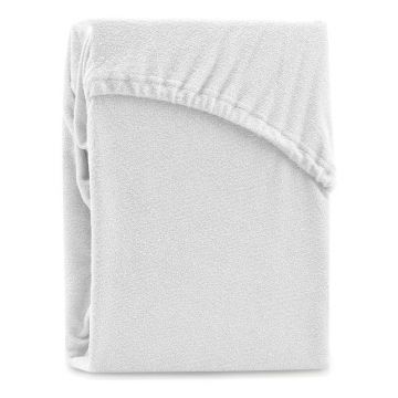 Cearceaf alb din frotir cu elastic 140x200 cm Ruby – Restilo