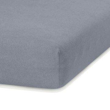 Cearceaf elastic AmeliaHome Ruby, 200 x 160-180 cm, gri închis