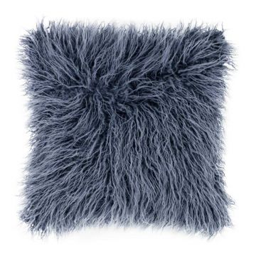 Pernă pufoasă Tiseco Home Studio Mohair, 45 x 45 cm, albastru