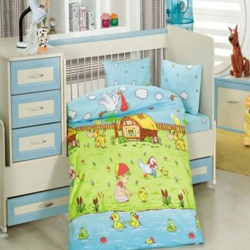 Lenjerie de pat 4 piese Altinbasak baby dream garden Lenjerie de pat 4 piese Altinbasak baby dream garden