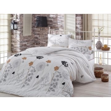 Lenjerie de pat pentru o persoana, Eponj Home, Atlantis 143EPJ01494, 2 piese, amestec bumbac, multicolor