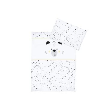 Klups - Lenjerie 3 piese Funny Teddy Bear din Bumbac, 135x100 cm
