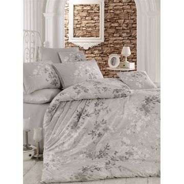 Lenjerie de pat dubla king size, Pearl Home, 172PRL68433, 3 piese, bumbac ranforce, multicolor