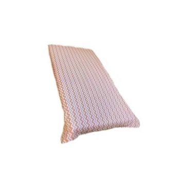 Cearsaf cu elastic pe colt cu imprimeu Zig-zag pe bej-120*60 cm