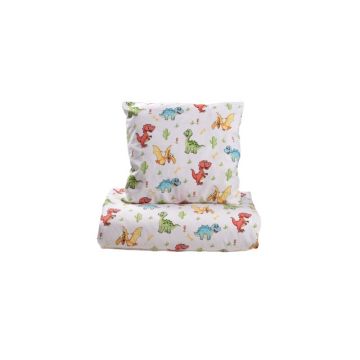 Confort Family - Lenjerie patut 120x60 cm 3 piese model dinozauri