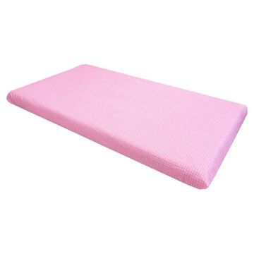 Cearsaf cu elastic roata cu imprimeu Bulinute roz-160*80 cm