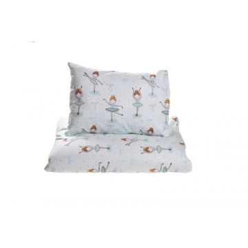 Confort Family - Lenjerie 3 piese , Balerine, din Bumbac, 120x60 cm