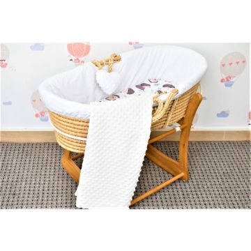 Paturica fermecata - Lenjerie cosulet 2 piese model arici si plus minky crem