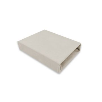 Cearceaf cu elastic, MimiNu, Pentru patut leagan sau patut co-sleeper, Dimensiune 90x40 cm, Din bumbac certificat Oeko Tex Standard 100, Colectia Royal, Beige