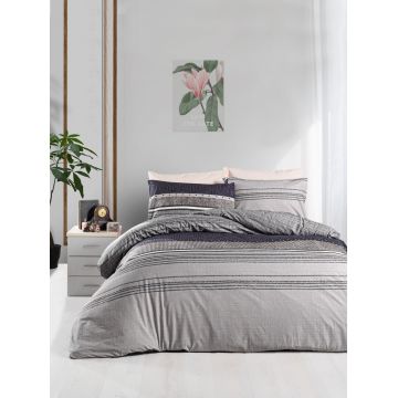 Lenjerie de pat dubla King Quilt(FR) Style, Life Style, 3 piese, 240x220 cm, bumbac ranforce, multicolor