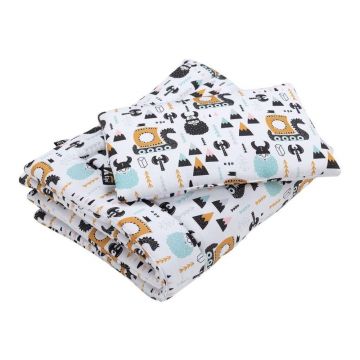 Set pentru pătuț alb Sweet Dreams – Yellow Tipi