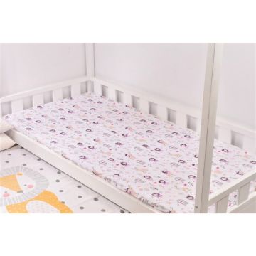 Paturica fermecata - Cearsaf bumbac 100% model fetite pat casuta Montessorri 90x200 cm