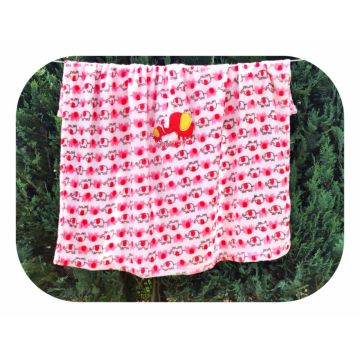 Paturica din microfibra 80x100 cm model Red Elephants