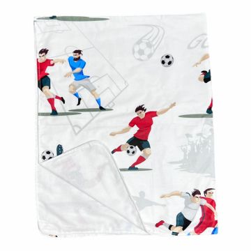 Paturica dubla de vara bebelusi DeLuxe 98x78 cm Fotbalisti