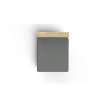 Cearceaf gri din bumbac cu elastic 140x190 cm - Mijolnir