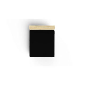 Cearceaf negru din bumbac cu elastic 140x190 cm - Mijolnir