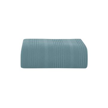 Cuvertură turcoaz din bumbac pentru pat dublu 220x235 cm Leona - Mijolnir