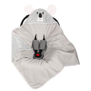 Paturica de infasat cu urechiuse pentru scaun auto Grey Koala