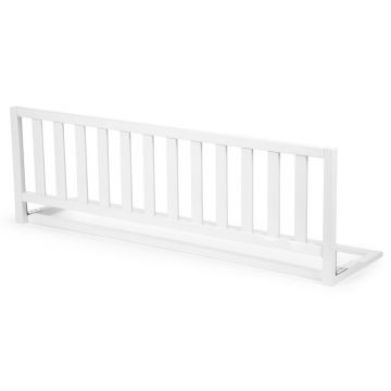 Protectie laterala pat, Childhome, Accesoriu patut din Lemn, 120x33 cm, Alb