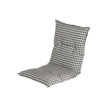 Pernă pentru scaun de grădină Hartman Poule, 100 x 50 cm, alb - negru