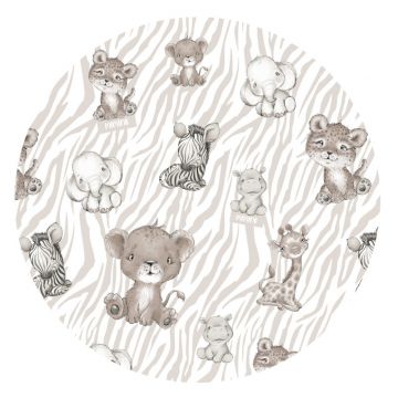 Set MimiNu paturica de infasat 75x75 cm + Perna bebelusi profilata 23x26 cm Safari Beige