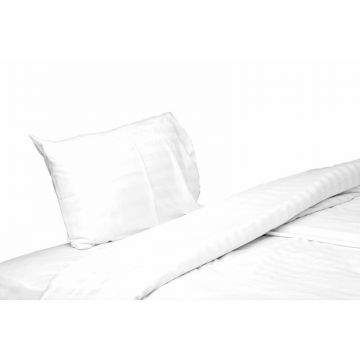 Lenjerie de pat pentru o persoana Damasc Somnart, 100% bumbac damasc, 3 piese, Cearceaf pat 150x260, Cearceaf pilota 150x200, Fata de perna 50x70