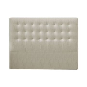 Tăblie pentru pat cu tapițerie de catifea Windsor & Co Sofas Athena, 200 x 120 cm, bej