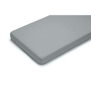 Cearceaf cu elastic, Petite&Mars, Soft Dream, Din Jersey, Lavabil la masina pana la 40 de garde, 120x60 cm, Gri