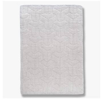 Cuvertură alb din bumbac reciclat pentru pat dublu 220x250 cm Trio – Mette Ditmer Denmark