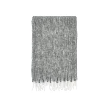 Cuvertură gri pentru pat de o persoană 150x200 cm Brushed – Södahl