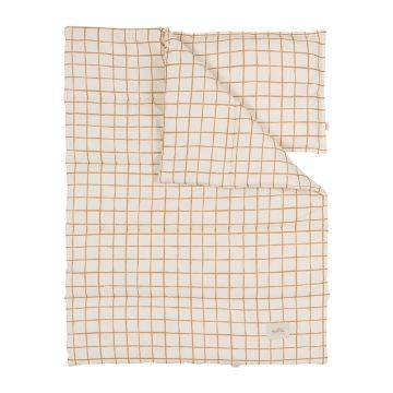 Set pentru pătuț bej Camel Check – Malomi Kids