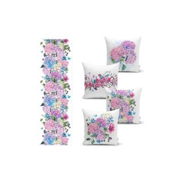 Set 4 fețe de pernă și napron – Mila Home