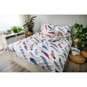 Lenjerie de pat din bumbac pentru pat de o persoană 140x200 cm LP Dita Piume – Cotton House