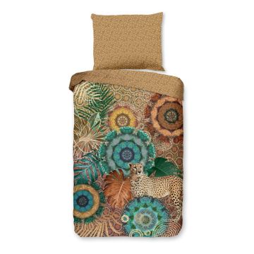 Lenjerie de pat maro din bumbac satinat 140x200 cm – HIP