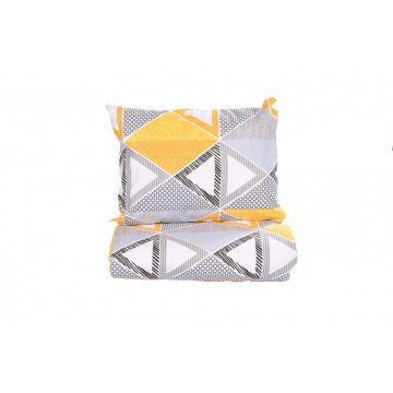 Lenjerie patut gradinita 3 piese patut stivuibil bumbac 100% model Forme geometrice