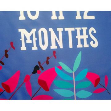 Paturica Milestone subtire pentru fotografii memorabile Fluture mov