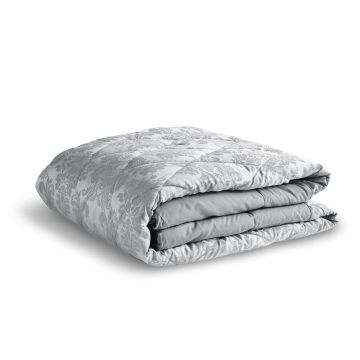 Cuvertură matlasată de pat Catherine Lansfield Jacquard, 240 x 260 cm, gri
