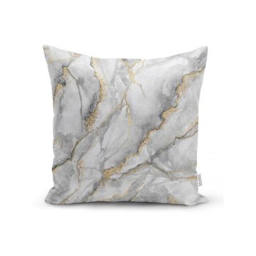 Față de pernă Minimalist Cushion Covers Marble With Hint Of Gold, 45 x 45 cm