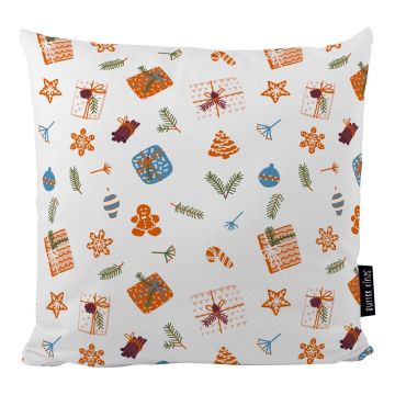 Pernă cu motive de Crăciun Butter Kings Wrapped Surprise, 45 x 45 cm